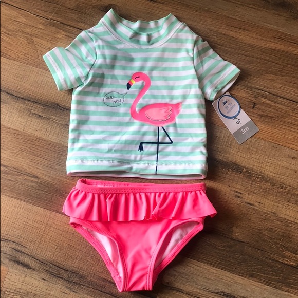 Carter's Other - Carter's Baby Girl 2 Piece Rash Guard Swimsuit NWT